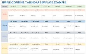 content calender