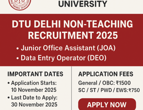 DTU Delhi Non-Teaching Recruitment 2025: Apply Online for 66 JOA & DEO Posts