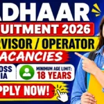 CSC Aadhaar Supervisor/Operator Recruitment